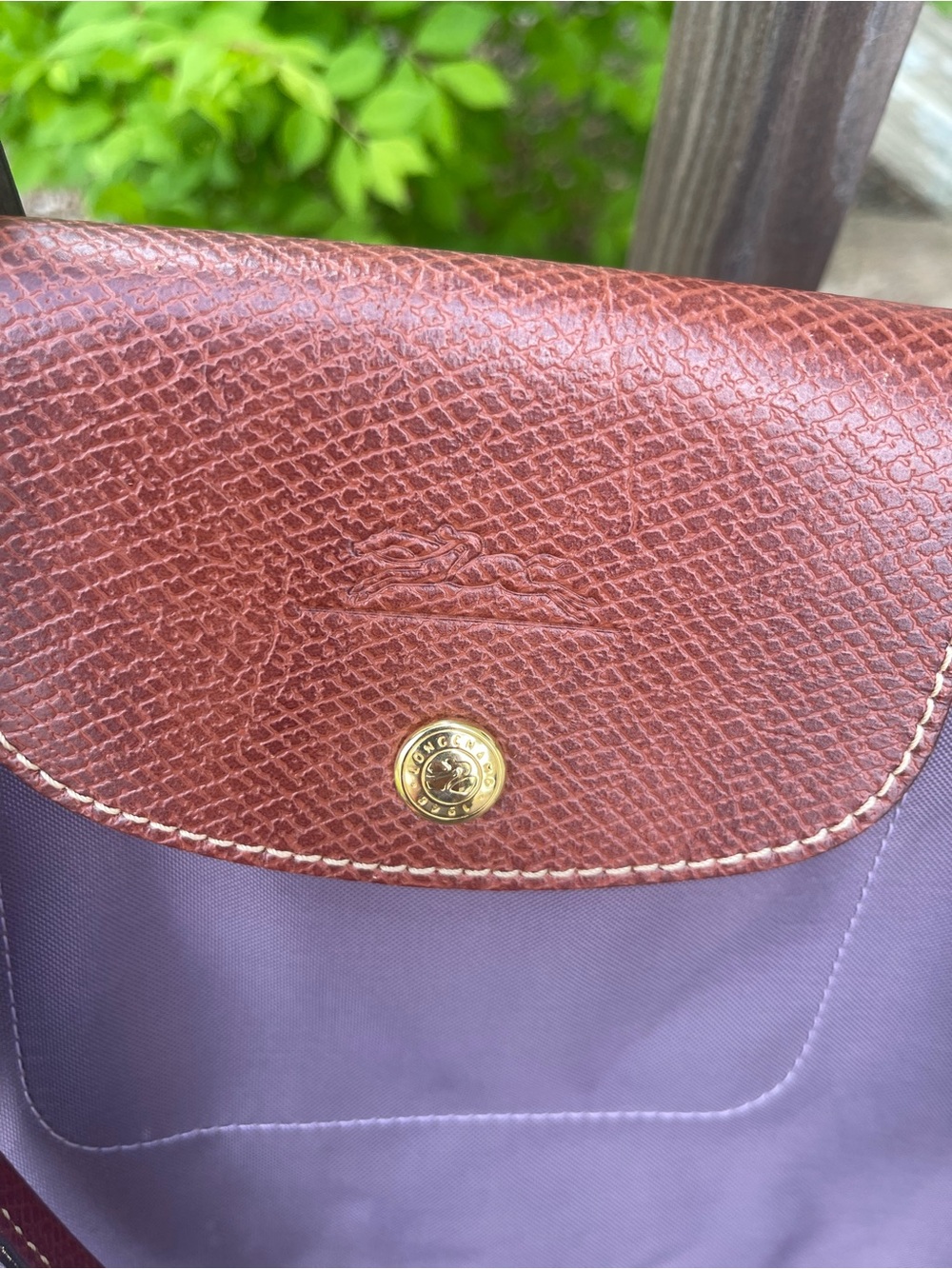 Longchamp Le Pliage Medium Tote Bag Purple - Picture 4 of 8
